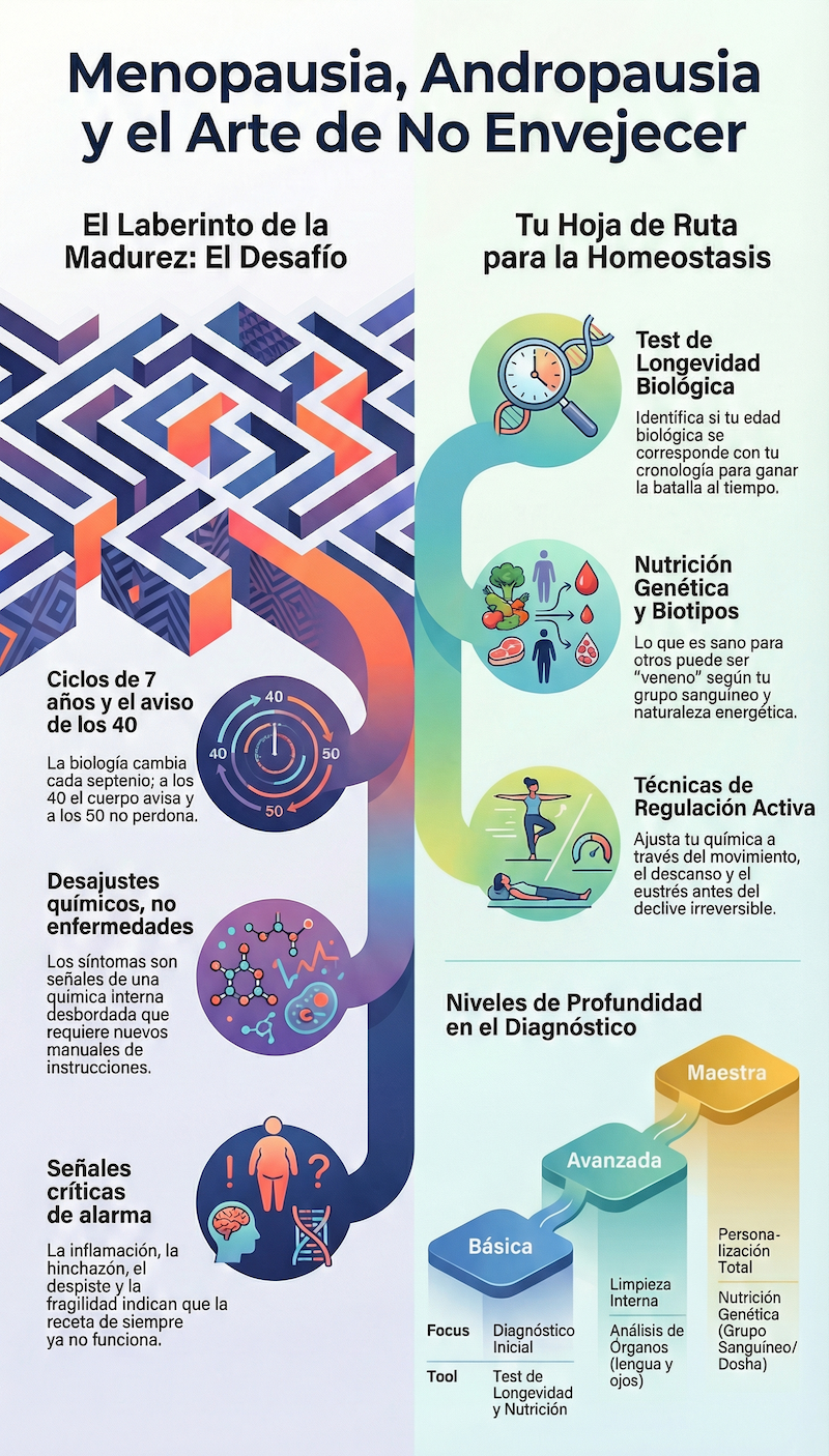 Infografía del Curso Menopausia y Andropausia